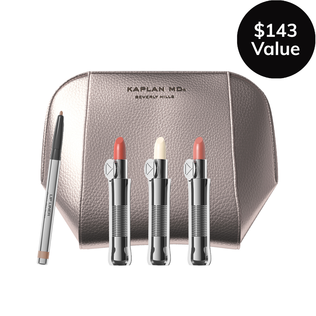 Perfect Pout Lipstick Trio + Liner - Naturals