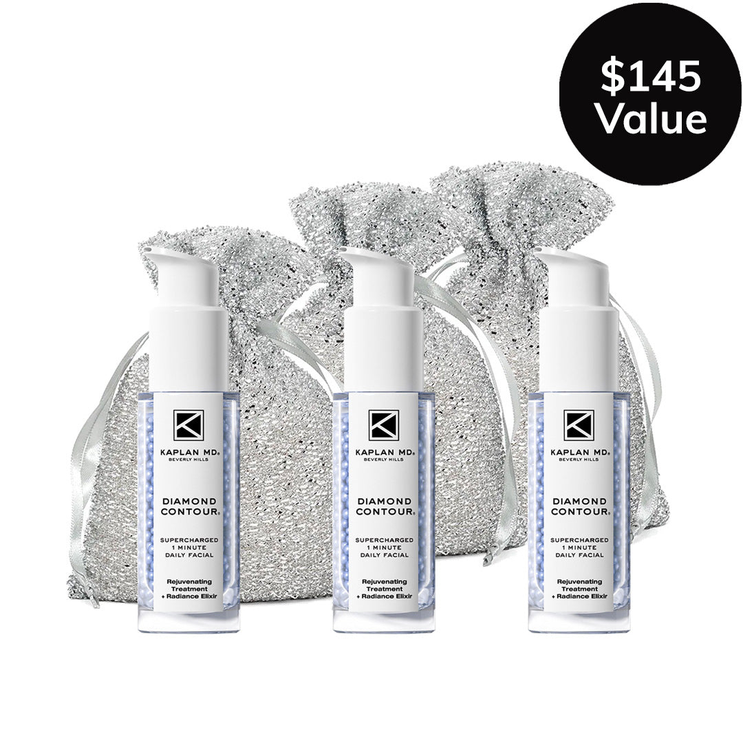 Diamond Contour Supercharged 1 Minute Daily Facial Travel Trio