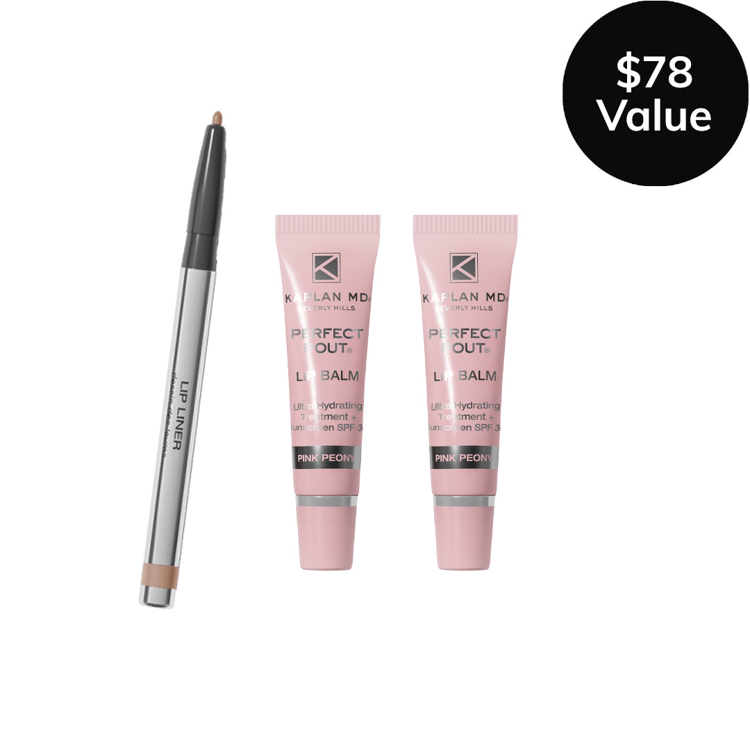 Perfect Pout Pink Peony Lip Balm Duo + Liner