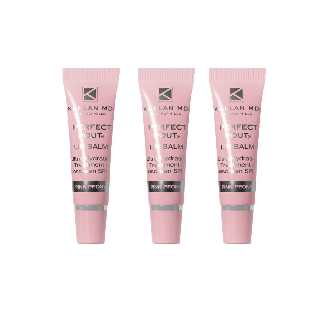 Mini Trio of Pink Peony Lip Balms